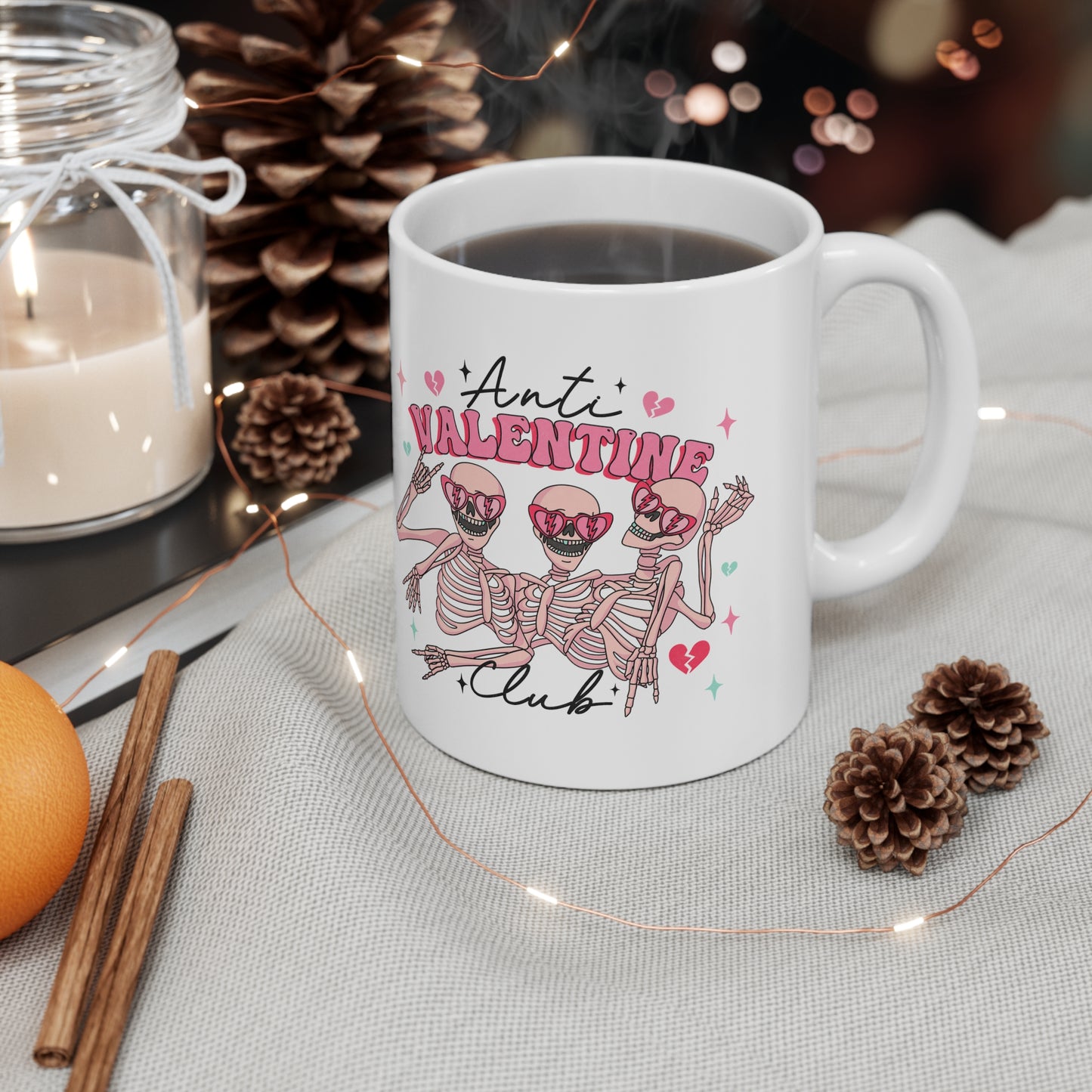 Anit Valentine Club Ceramic Mug 11oz