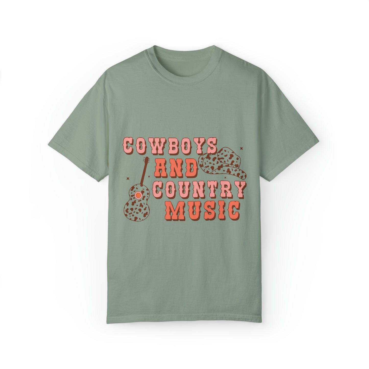 Cowboys and Country Music Unisex Garment-Dyed T-shirt