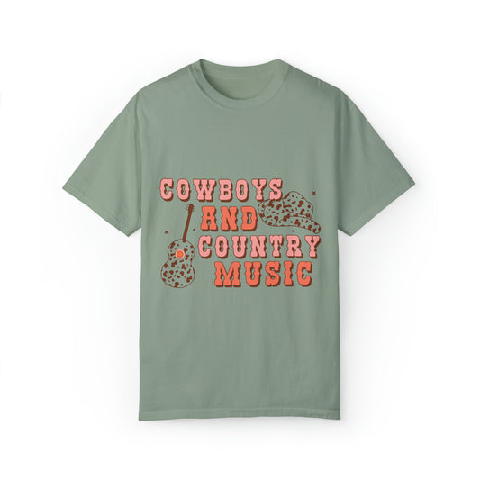 Cowboys and Country Music Unisex Garment-Dyed T-shirt