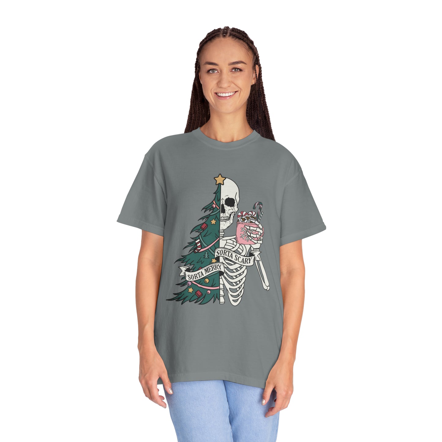 Sorta Merry Sorta Scary Unisex Garment-Dyed T-shirt