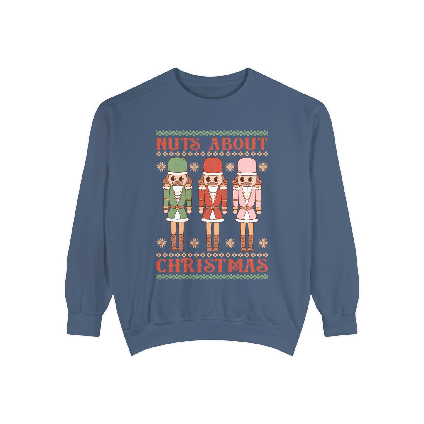 Nuts about Christmas Unisex Garment-Dyed Sweatshirt