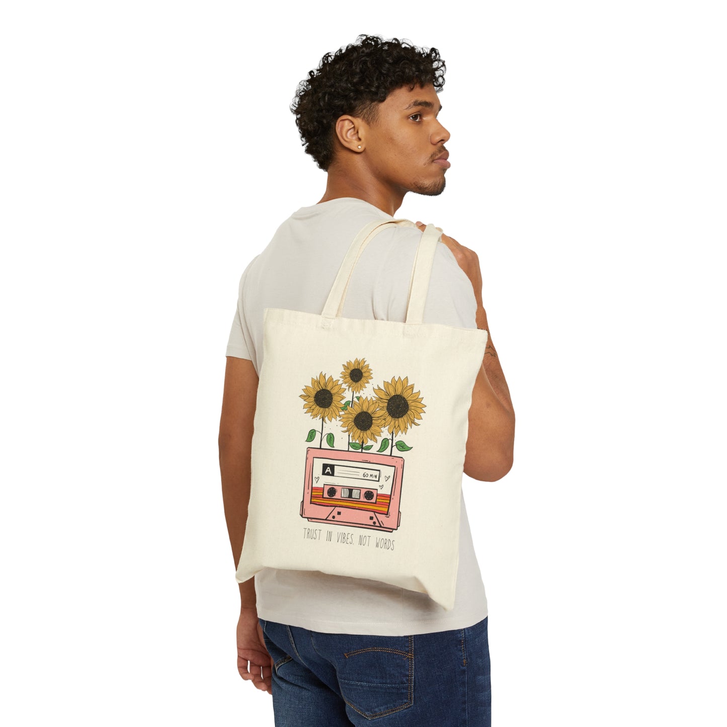 Trust in Vibes Cotton Canvas Tote Bag