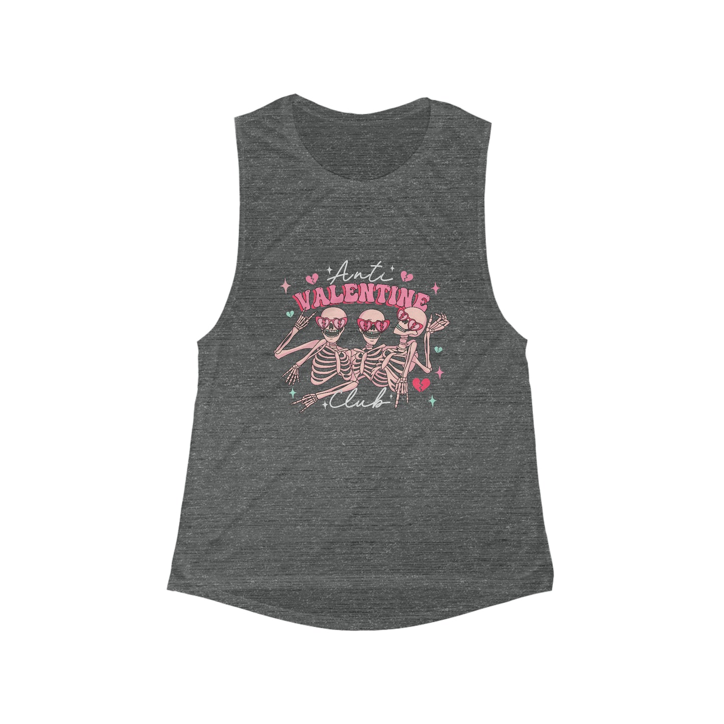 Anti Valentine Club Women's Flowy Scoop Muscle Tank