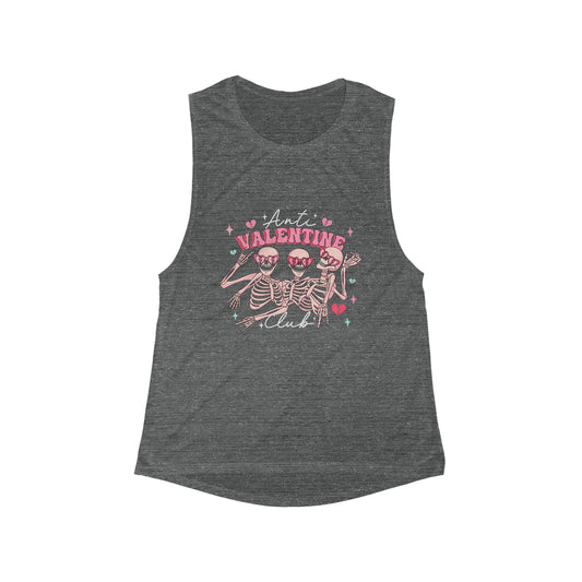 Anti Valentine Club Women's Flowy Scoop Muscle Tank