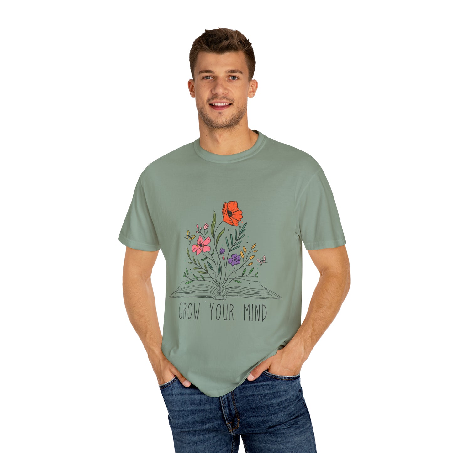 Grow Your Mind Unisex Garment-Dyed T-shirt