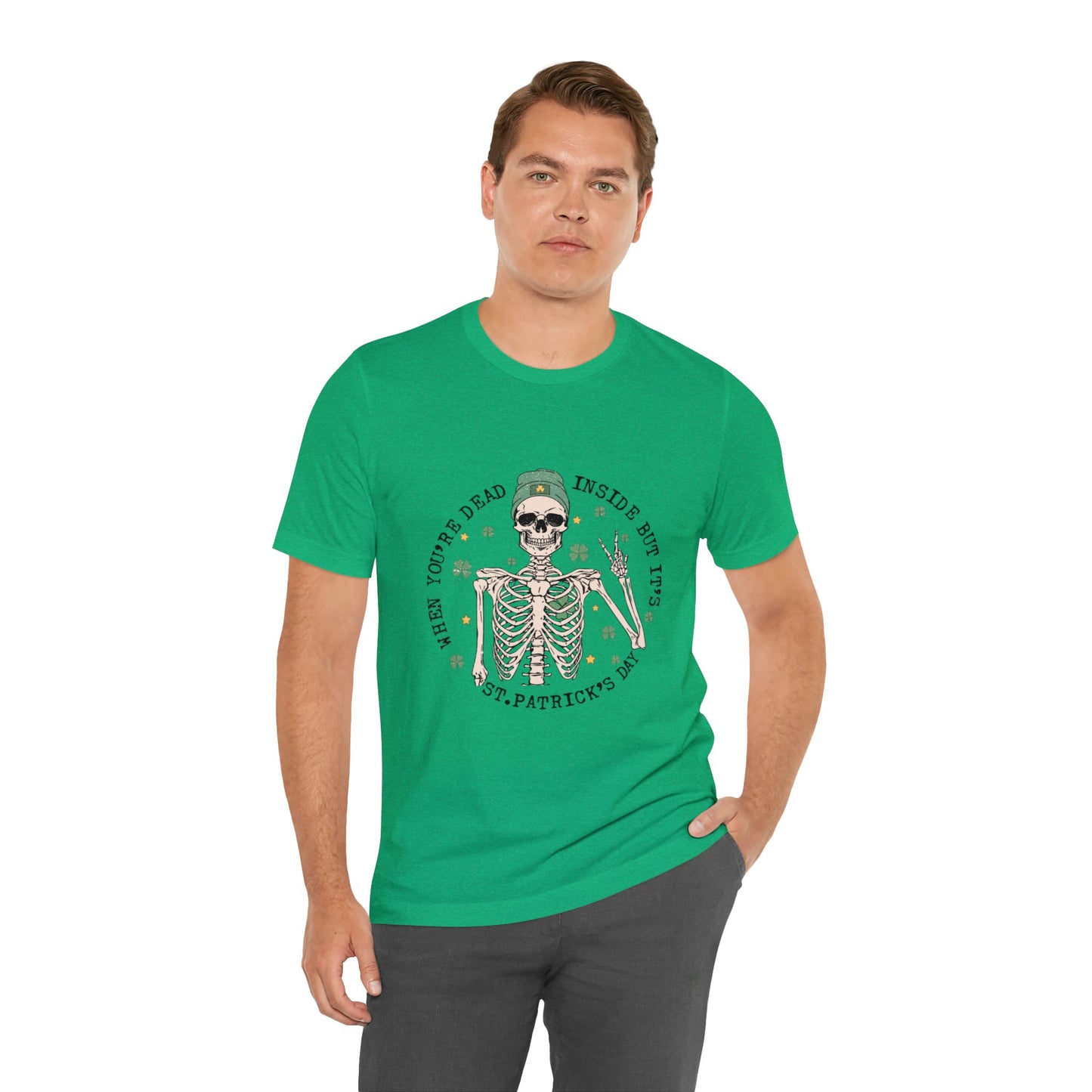 Dead Inside St Patricks Day Short Sleeve Tee