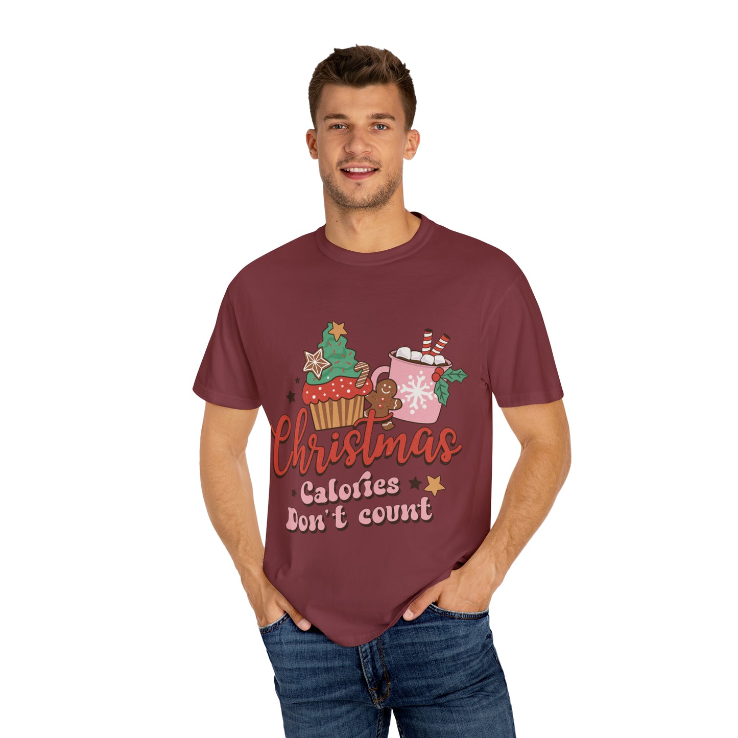 Christmas Calories Don't Count Unisex Garment-Dyed T-shirt