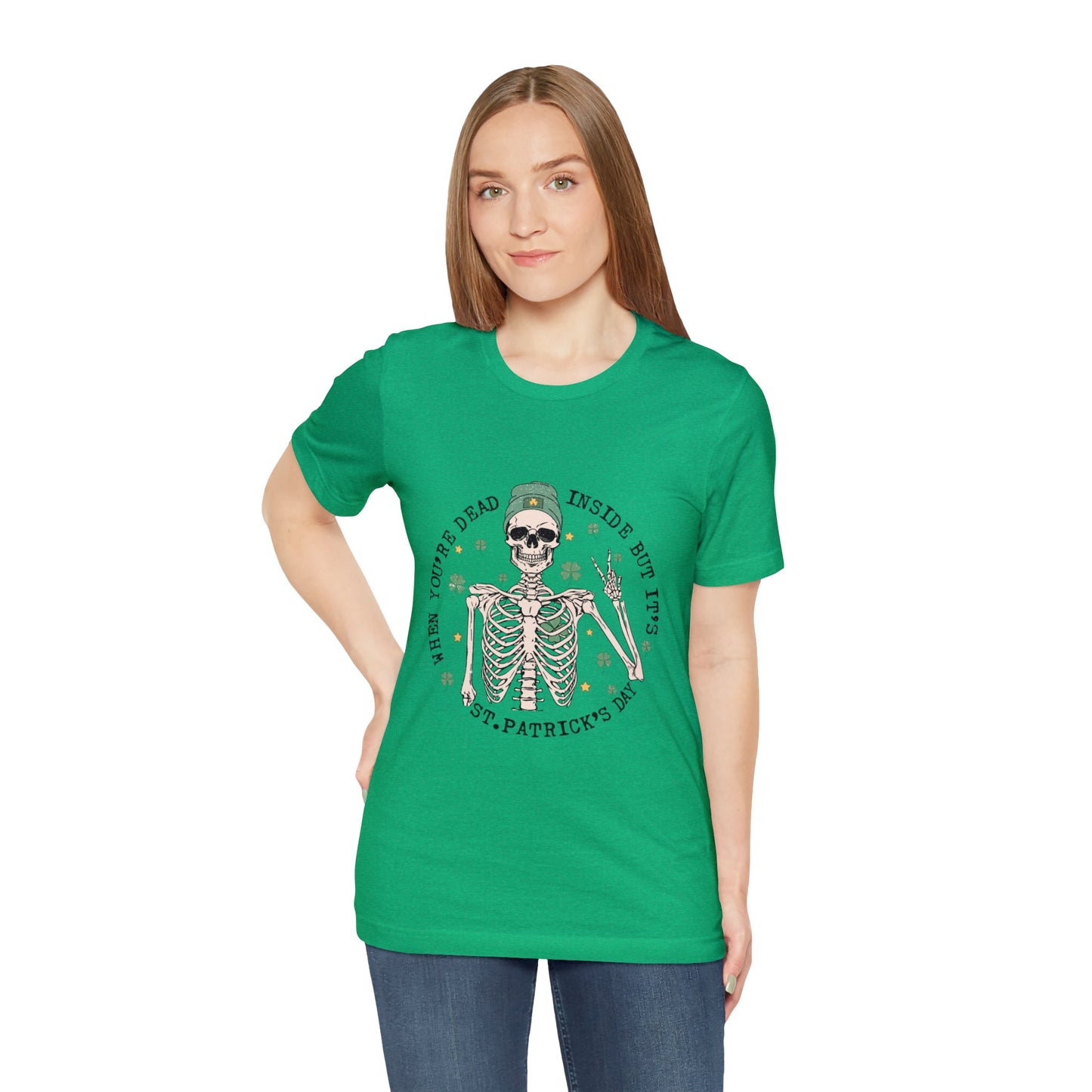 Dead Inside St Patricks Day Short Sleeve Tee