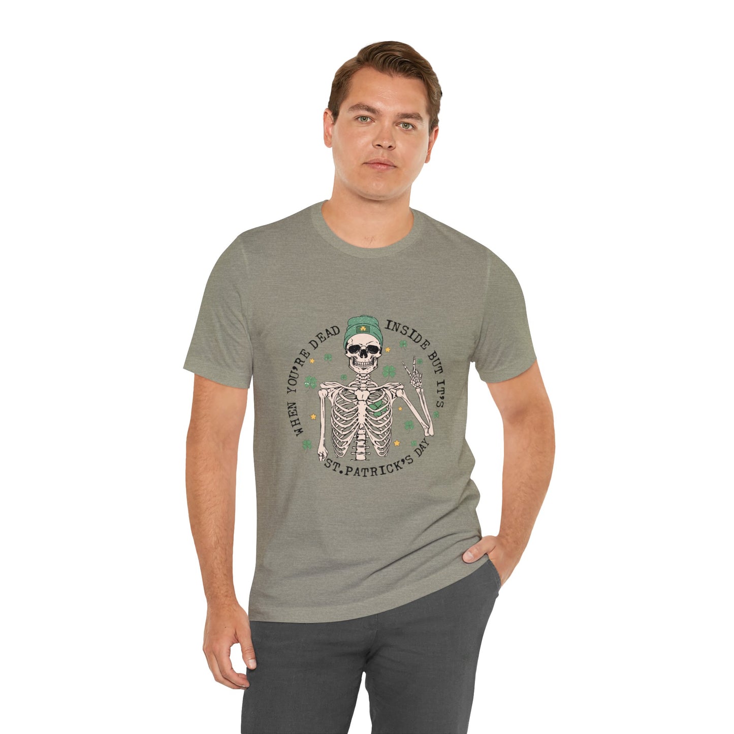 Dead Inside St Patricks Day Short Sleeve Tee