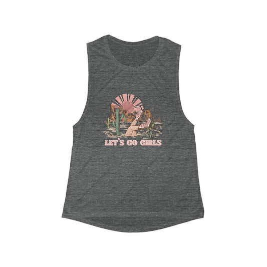 Lets Go Girls Flowy Scoop Muscle Tank