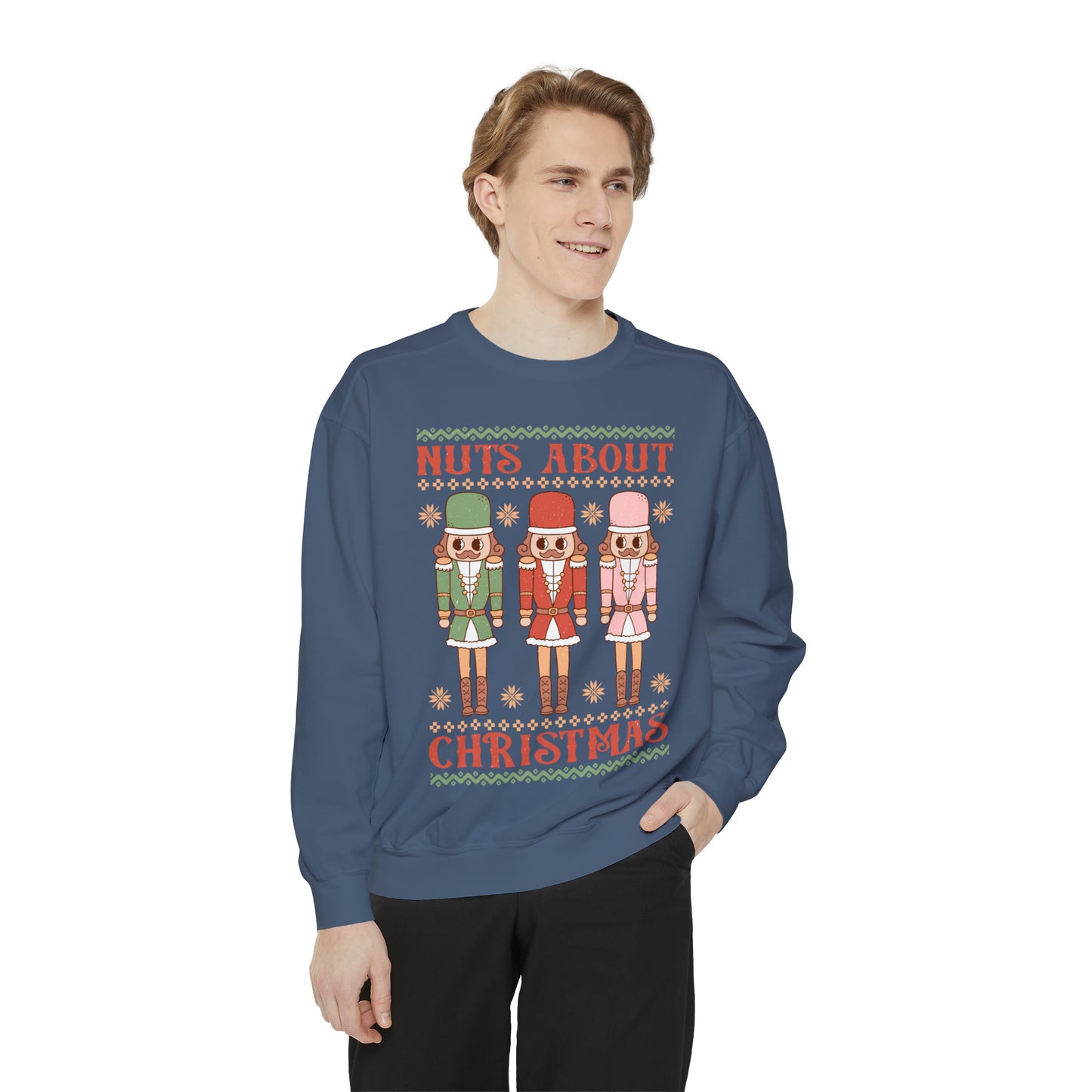 Nuts about Christmas Unisex Garment-Dyed Sweatshirt