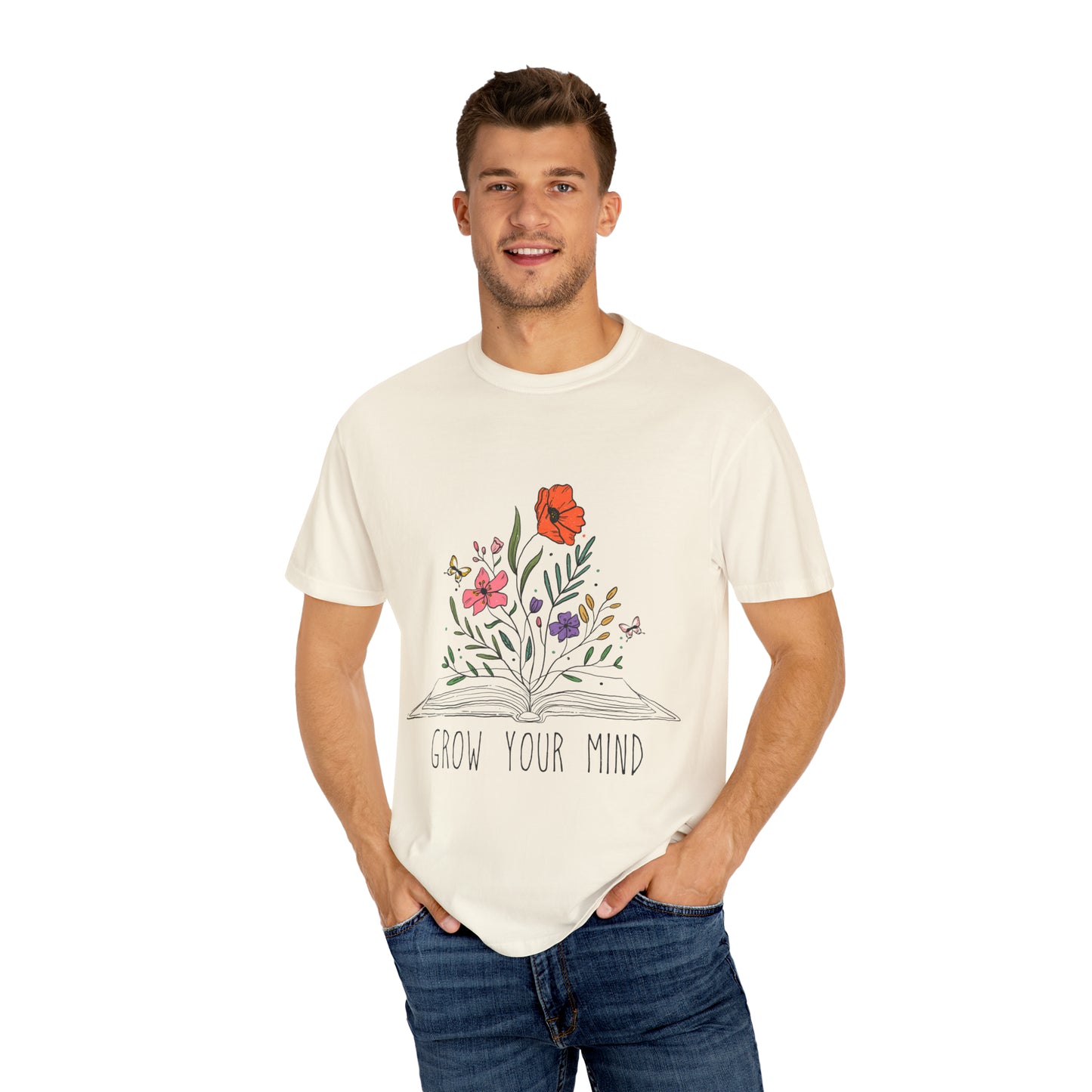 Grow Your Mind Unisex Garment-Dyed T-shirt