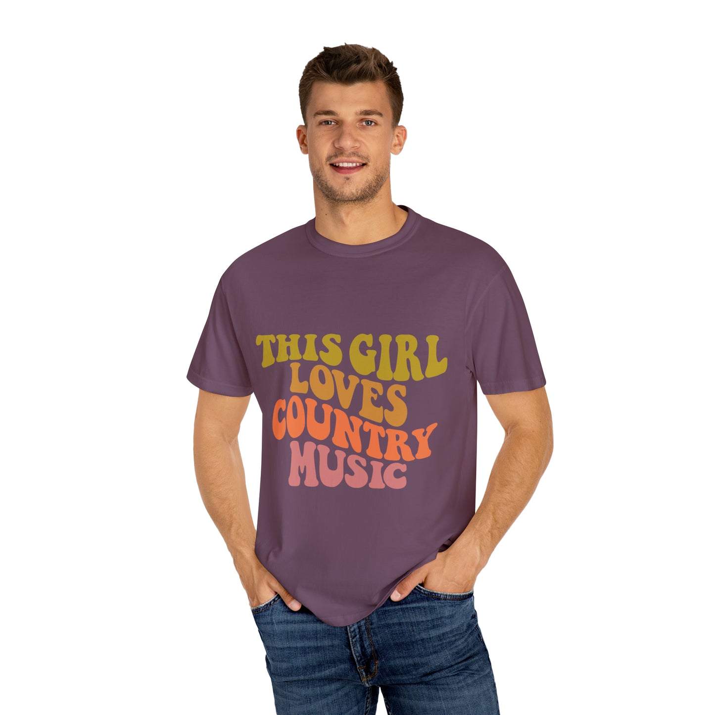 This Girl Loves Country Music Unisex Garment-Dyed T-shirt