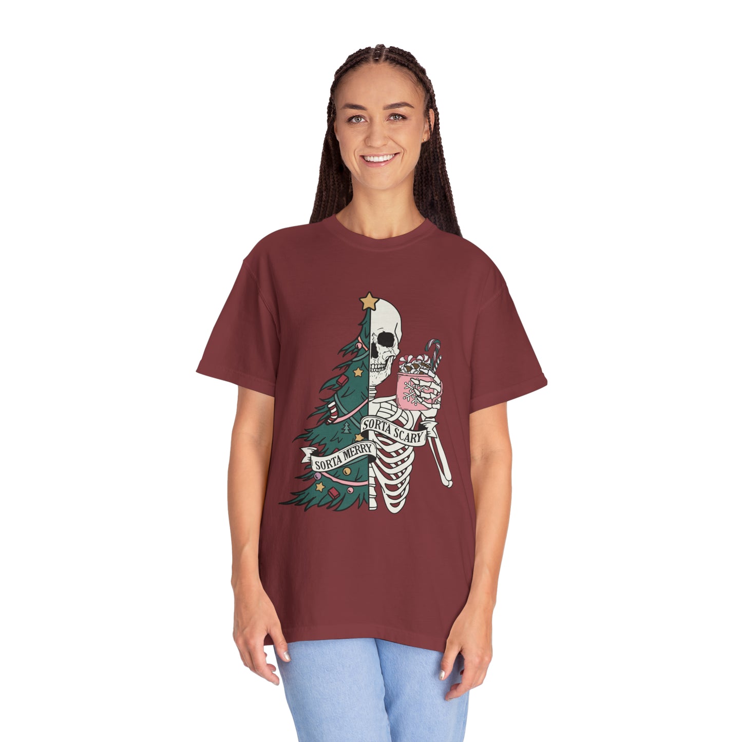 Sorta Merry Sorta Scary Unisex Garment-Dyed T-shirt