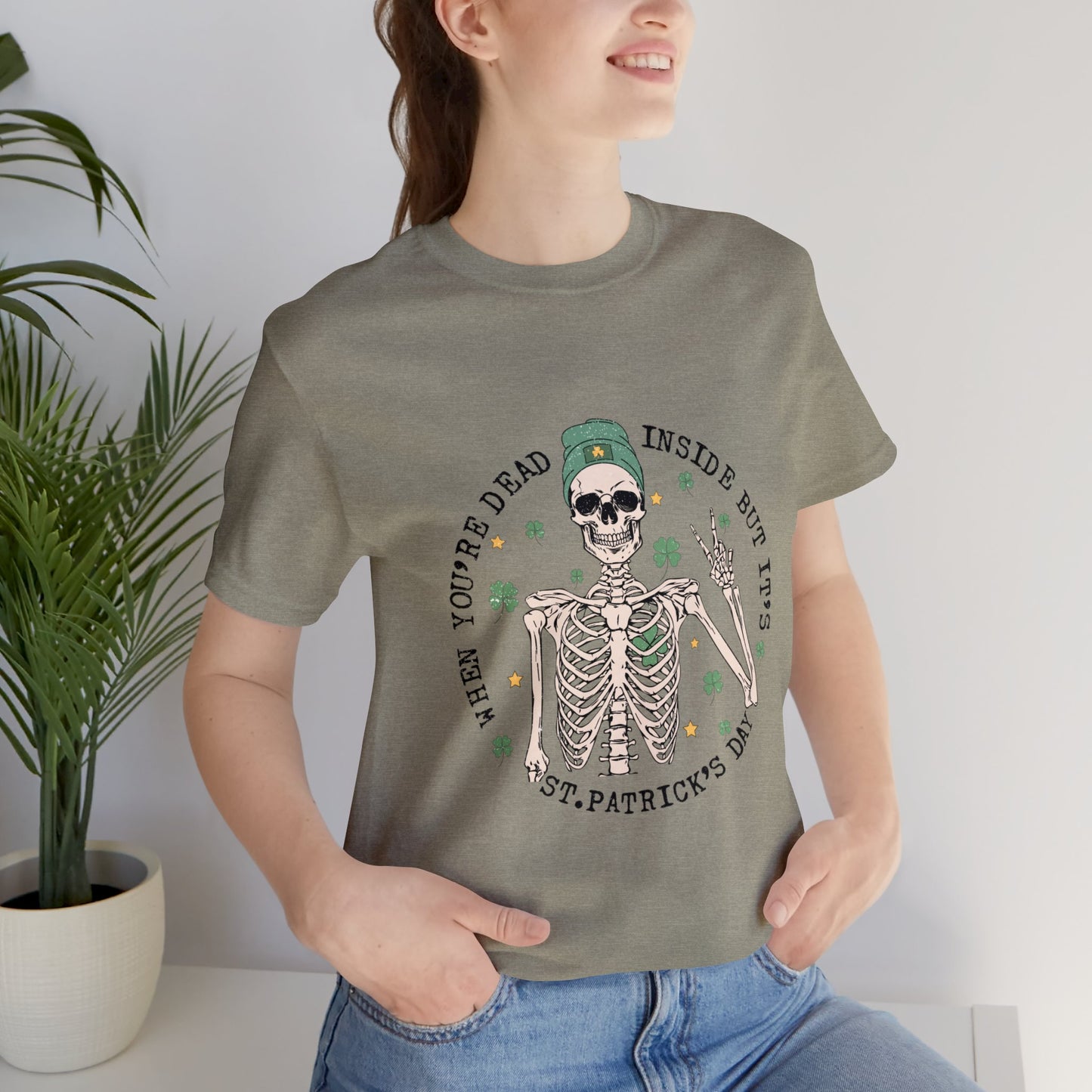 Dead Inside St Patricks Day Short Sleeve Tee