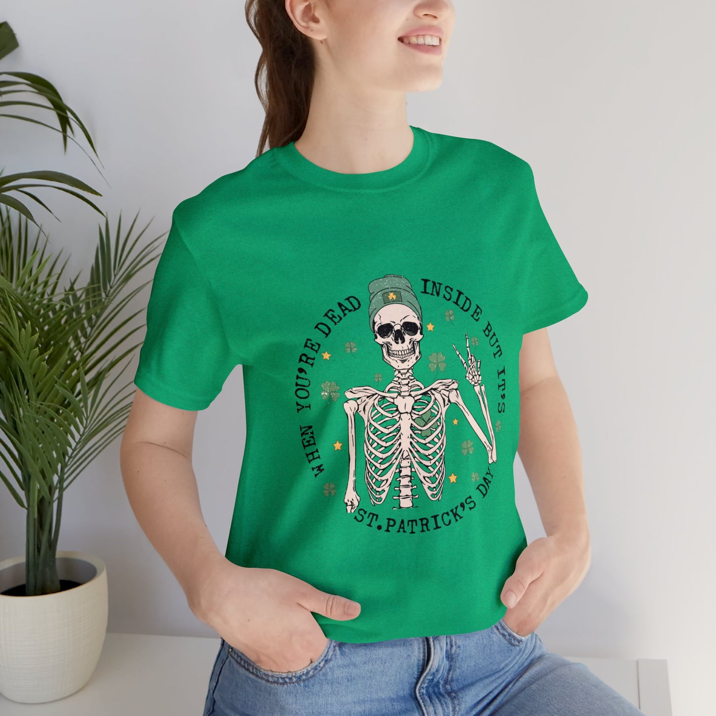 Dead Inside St Patricks Day Short Sleeve Tee