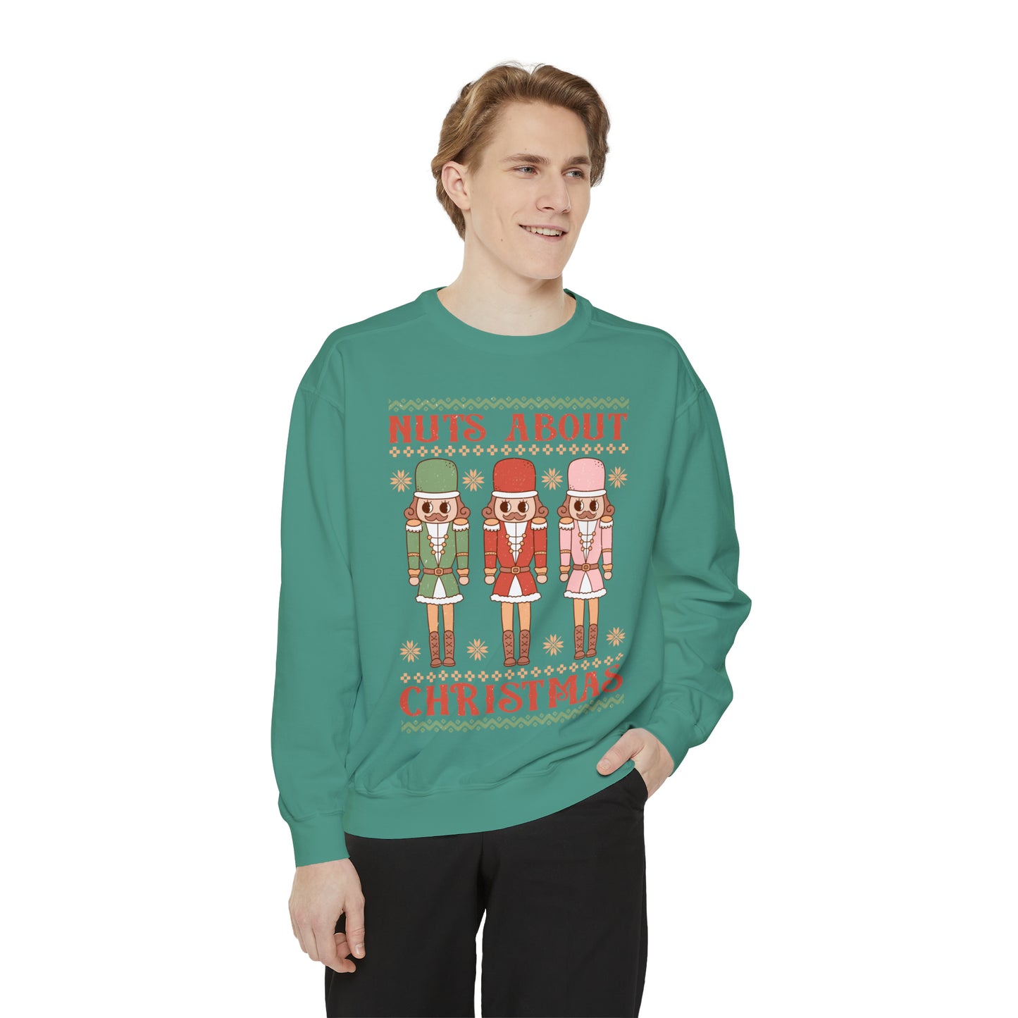 Nuts about Christmas Unisex Garment-Dyed Sweatshirt