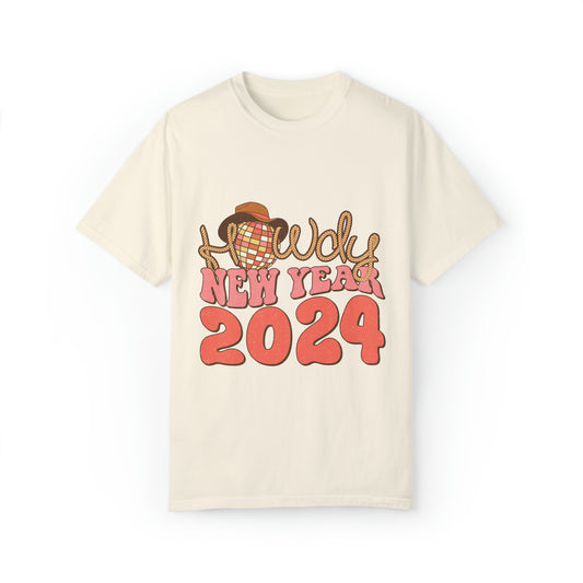 Howdy New Year Unisex Garment-Dyed T-shirt