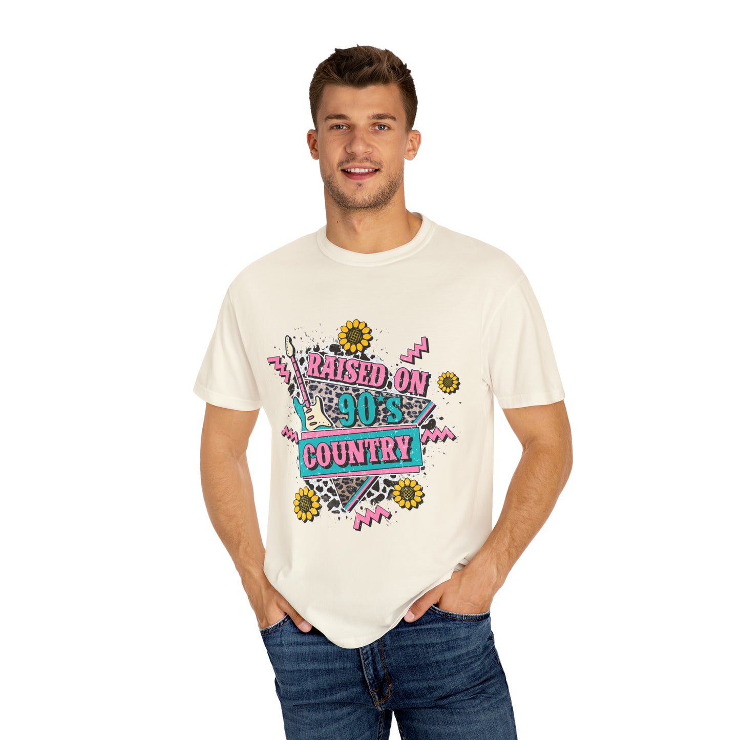 Raised on 90's Country Unisex Garment-Dyed T-shirt