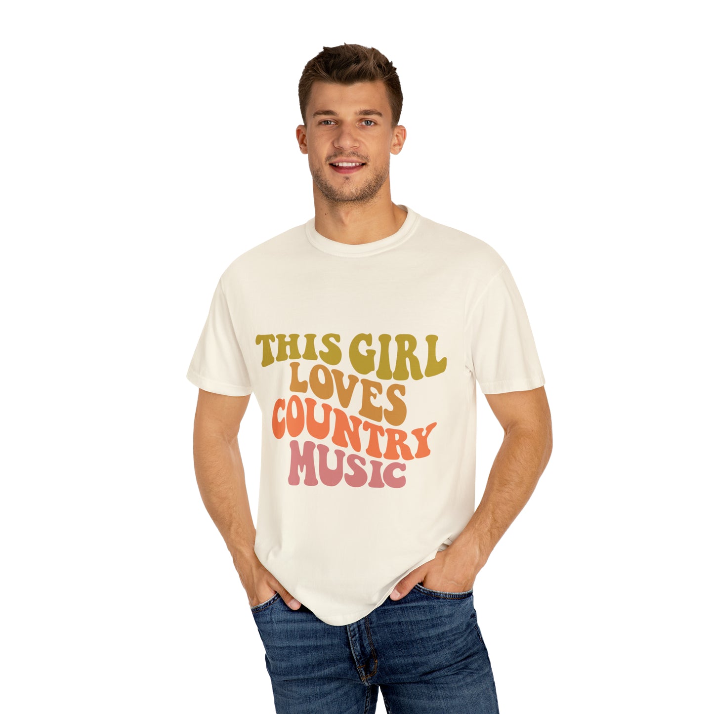 This Girl Loves Country Music Unisex Garment-Dyed T-shirt