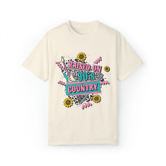 Raised on 90's Country Unisex Garment-Dyed T-shirt