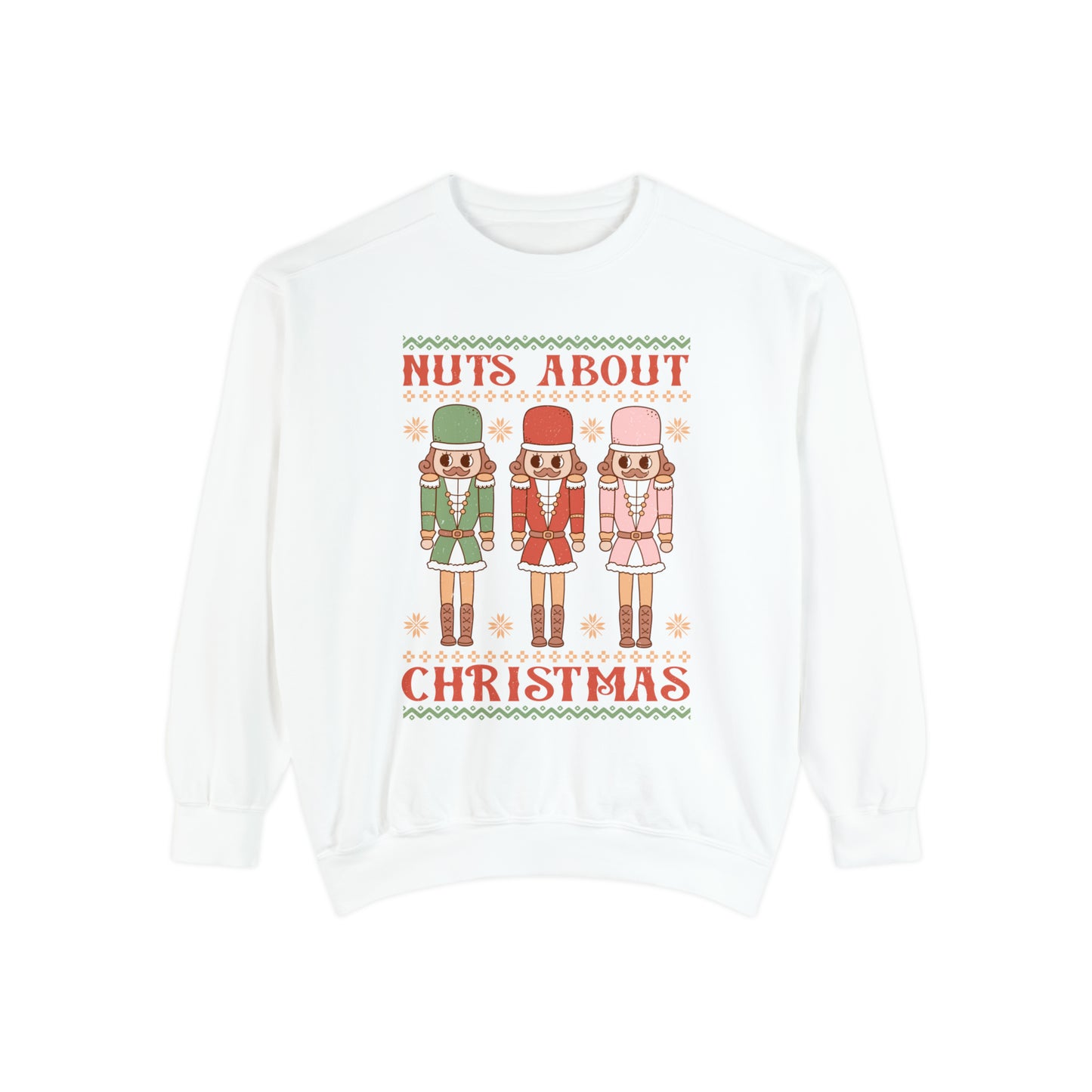 Nuts about Christmas Unisex Garment-Dyed Sweatshirt