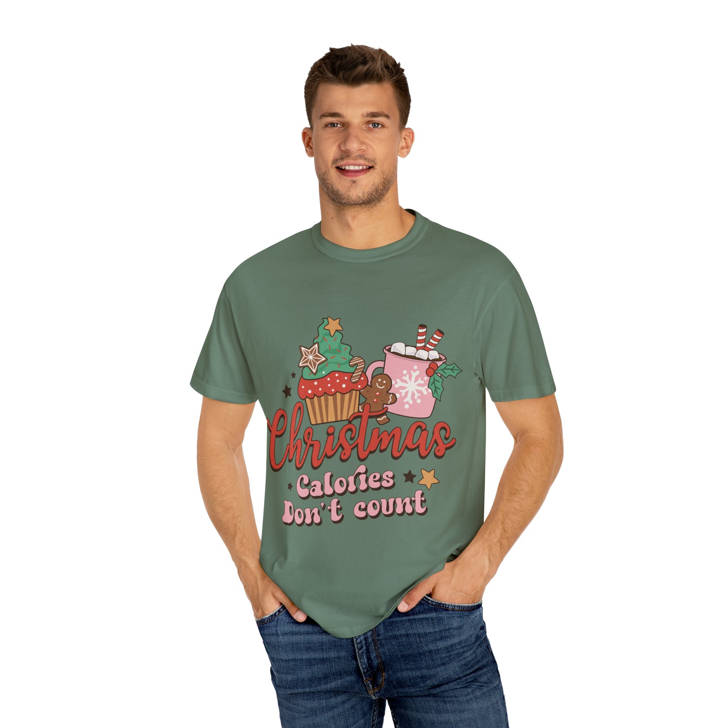 Christmas Calories Don't Count Unisex Garment-Dyed T-shirt