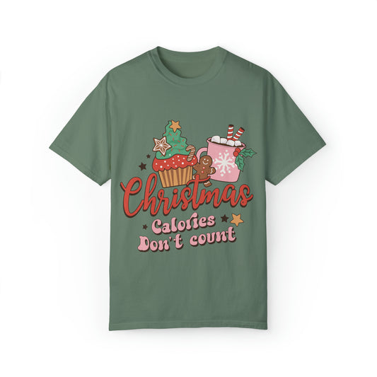 Christmas Calories Don't Count Unisex Garment-Dyed T-shirt