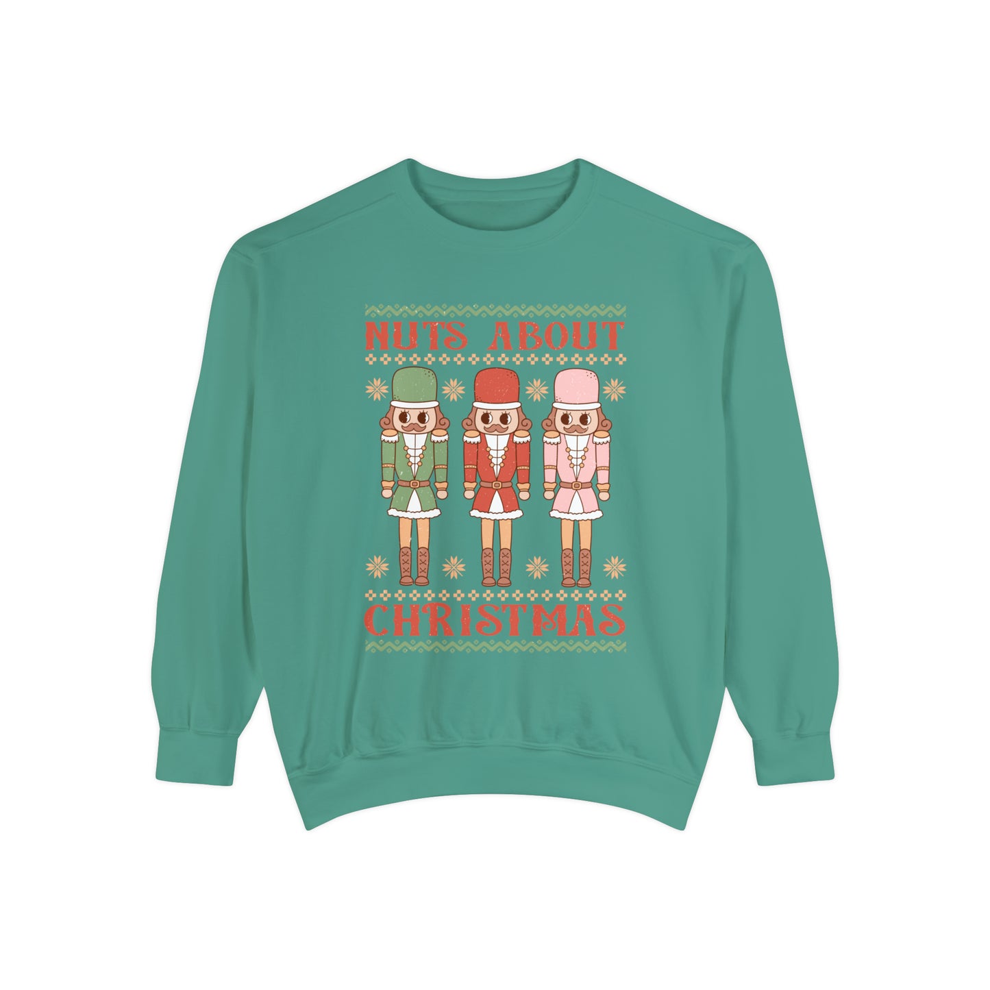 Nuts about Christmas Unisex Garment-Dyed Sweatshirt